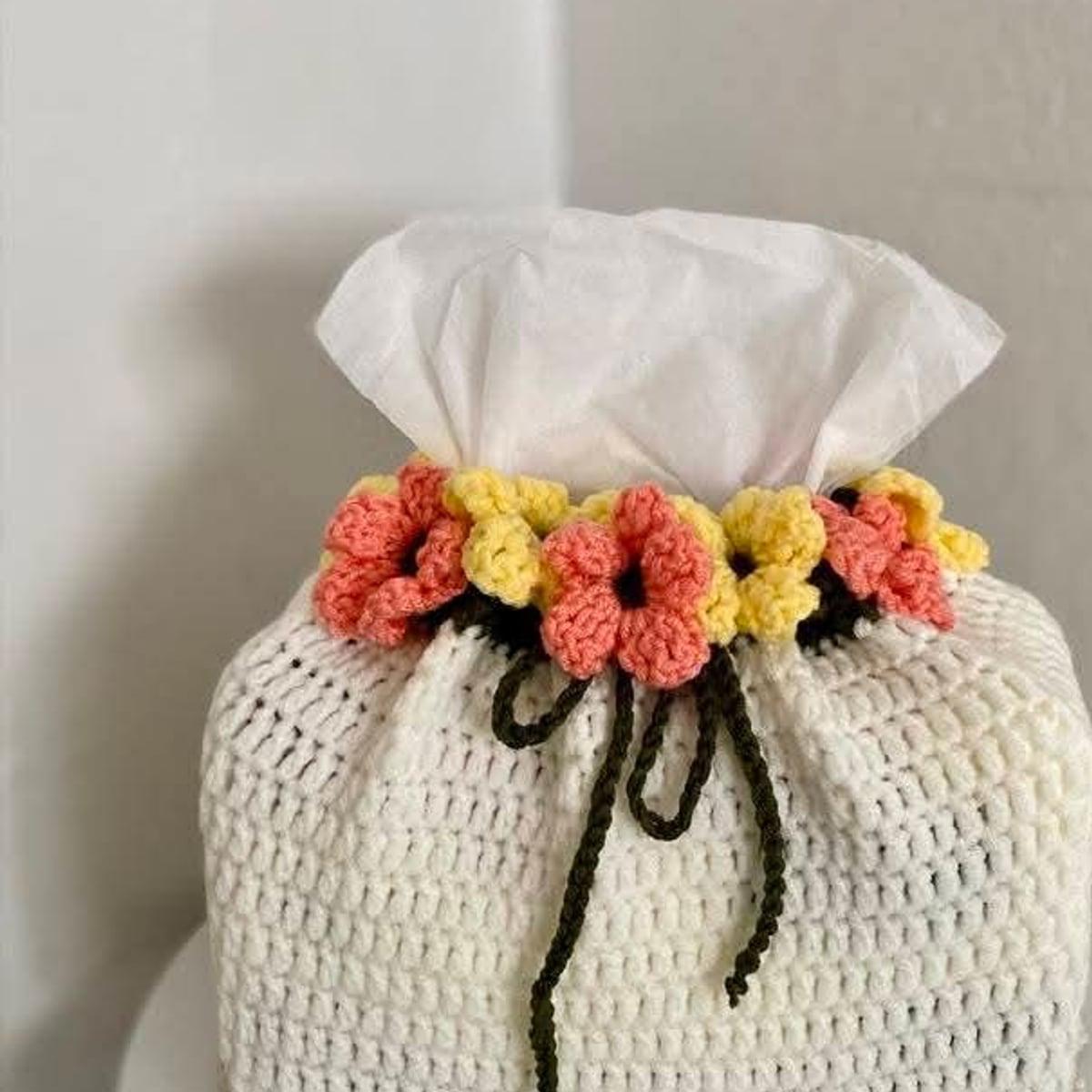 Blossom Drawstring Tissue Holder, view 1
