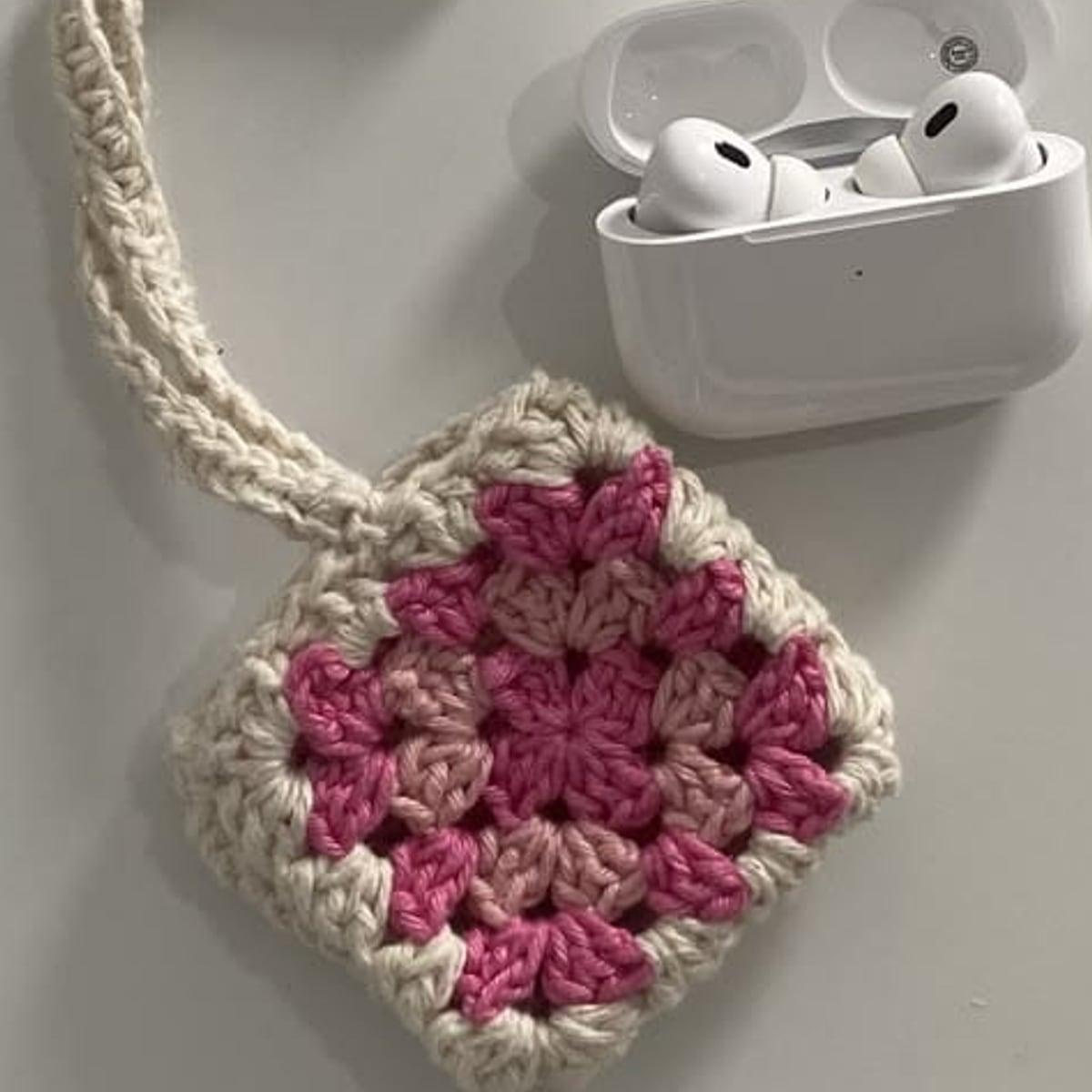 Granny Square AirPods Case, view 1