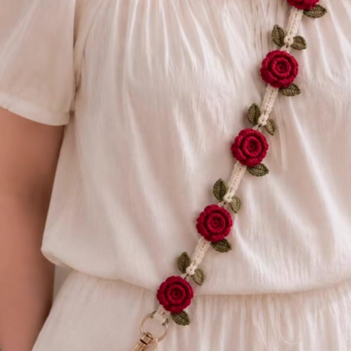 Rose Phone Charm Strap, view 1
