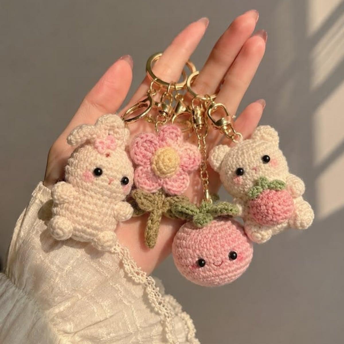 Teddy & Blossom Keychain, view 1