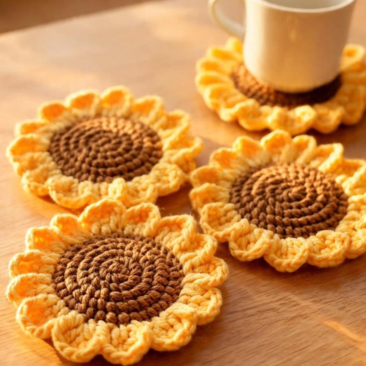 Sunflower Coaster Set, view 1